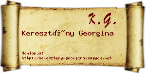 Keresztény Georgina névjegykártya